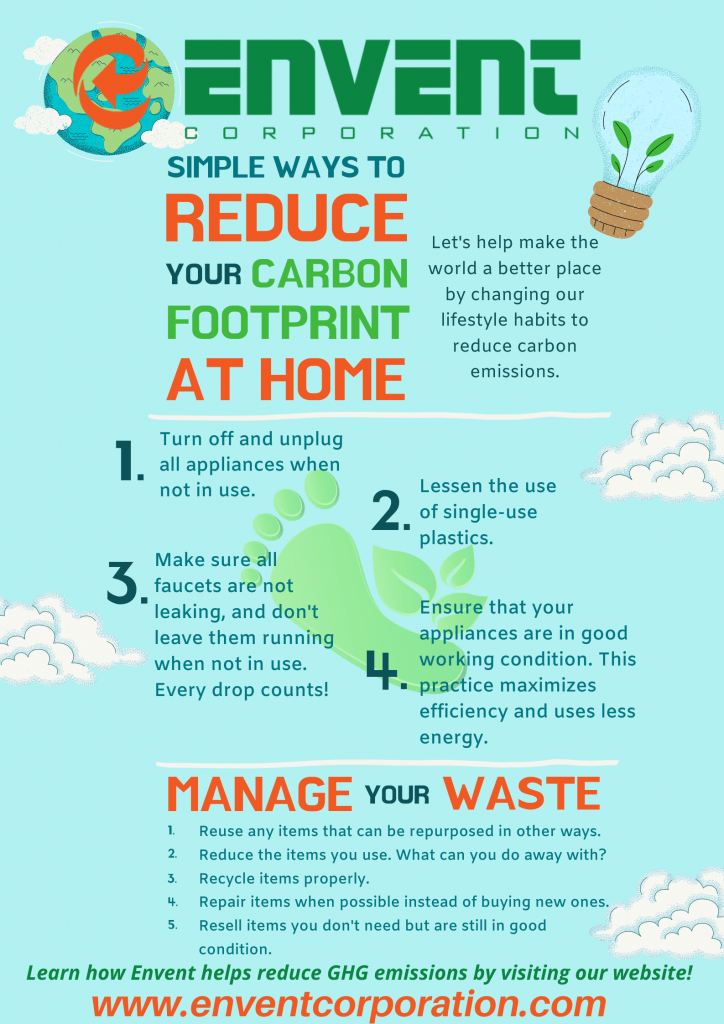 Simple Ways To REDUCE Your Carbon Footprint At HOME Envent Corporation