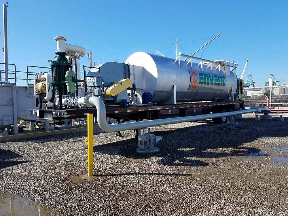 Envent Provides Mobile Vapour Control for Benzene Barge & Railcar Loading – Alberta, Canadian